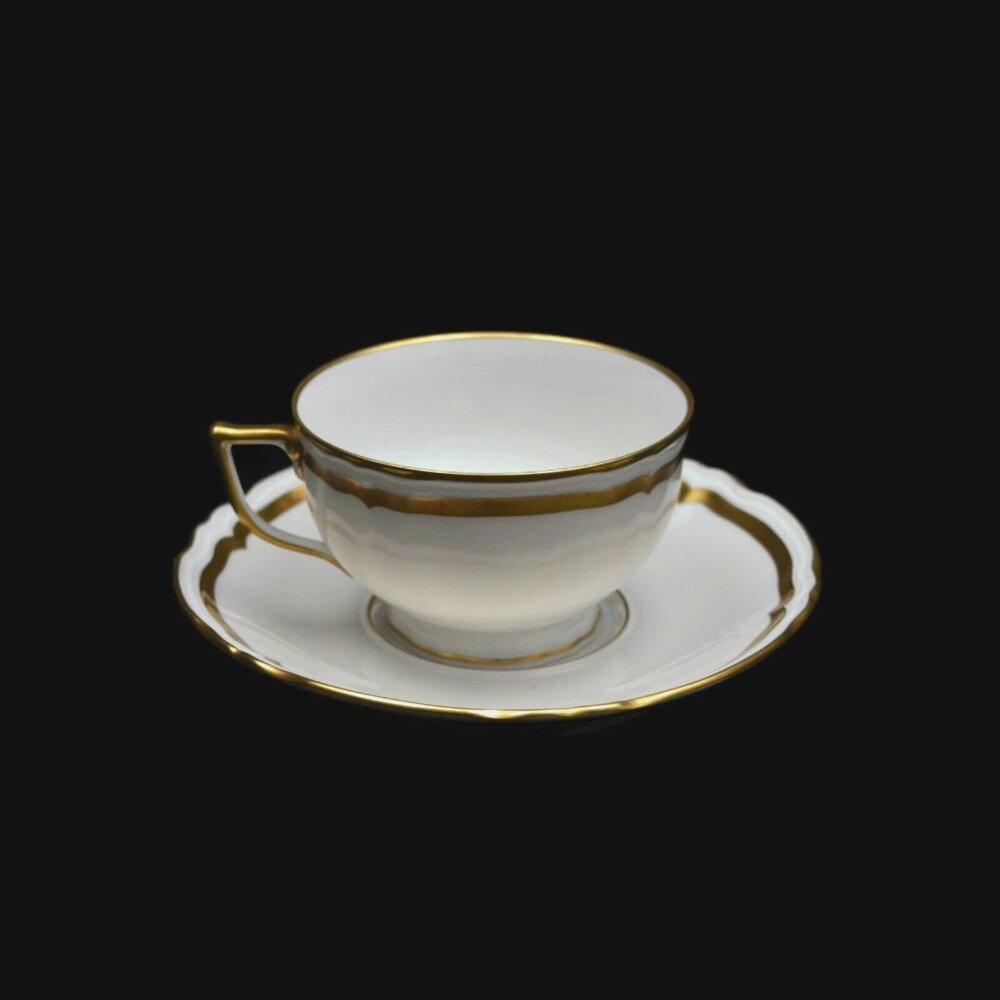 Raynaud & Co Ceralene Limoges Marie Antoinette Teacup Footed & Saucer